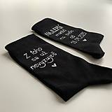 Ponožky, pančuchy, obuv - Maľované ponožky k výročiu/svadbe “z toho už nevyzuješ / (Najlepší manžel na svete od …”(čierne)) - 17462578_