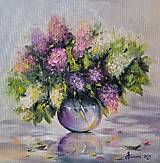 Obrazy - Obraz "Orgován" - olejomaľba, plátno, 50x50 cm - 17460687_