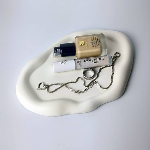 Nádoby - Biely dekoračný podnos Big Cloud - 17462679_