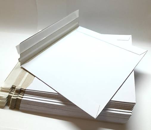 Papiernictvo - Obálka biela kartónová /pevnejšia ... na pohľadnicu - 17464037_