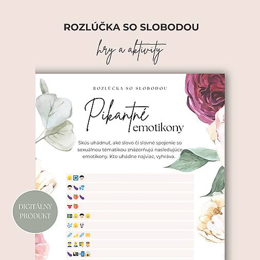 Grafika - Hra na rozlúčku so slobodou: Pikantné emotikony (digitálny produkt) - 17464087_