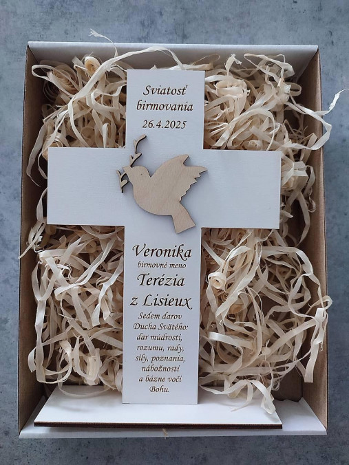 Dekorácie - Krížik sviatosť birmovania  - 17463670_