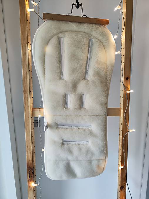 Detský textil - VLNIENKA podložka do kočíka G-MINI Kadet premium 100% MERINO TOP SUPER WASH Natural  na mieru - 17464076_