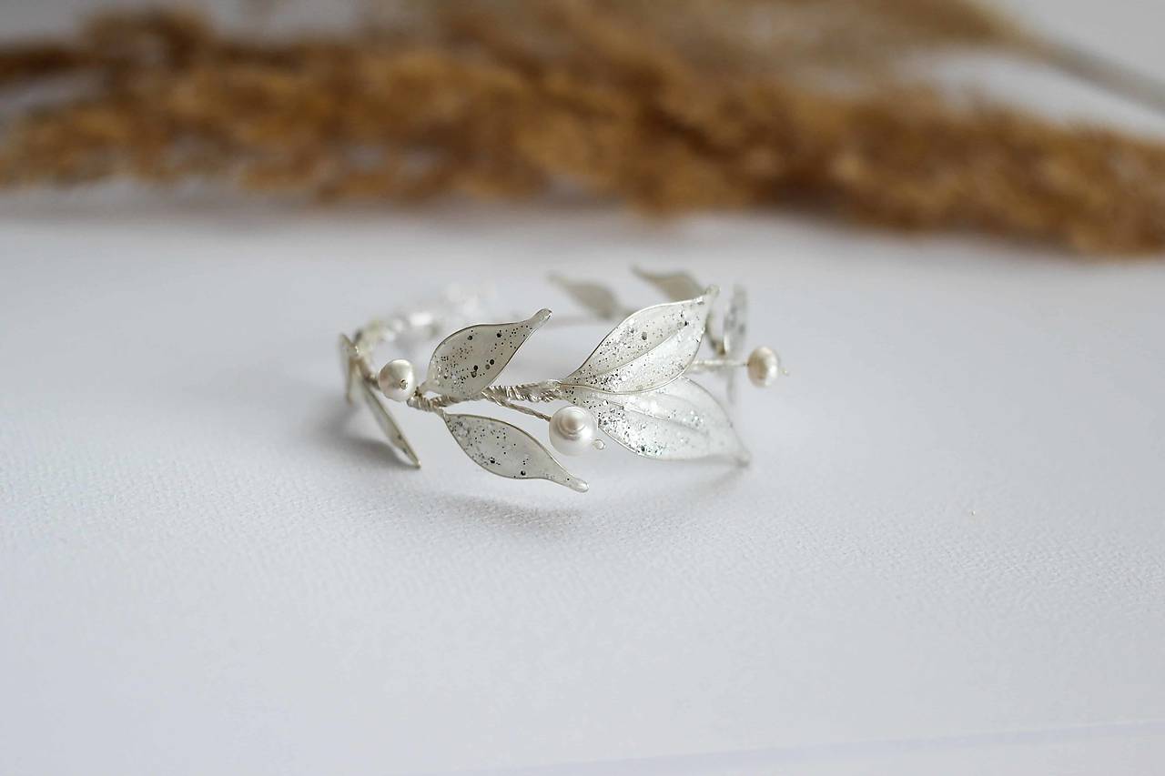 Svadobný náramok s riečnymi perlami (Náramok)