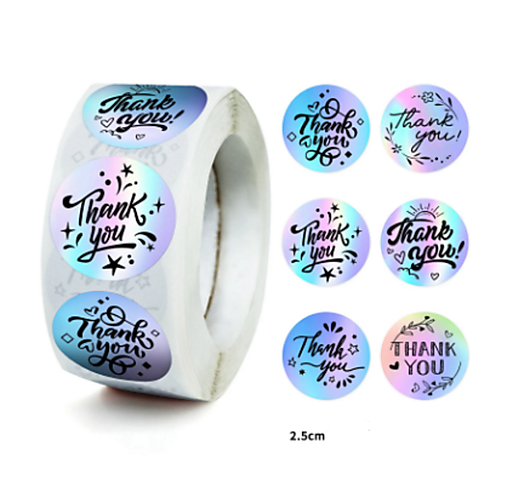 Papier - Samolepiace nálepky 3 „Thank You“ ❤ ĎAKUJEM ❤ - 17463466_