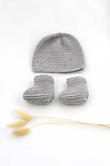Detské súpravy - Šedý set MERINO - 17463927_