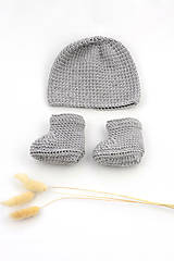 Detské súpravy - Šedý set MERINO - 17463928_