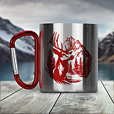 Nádoby - JELEŇ nerezový termo hrnček  - 17464138_