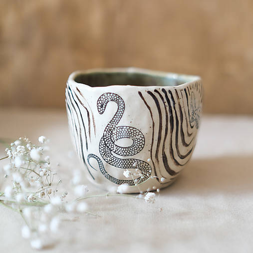 Nádoby - Šálka "divočina" - 17465679_