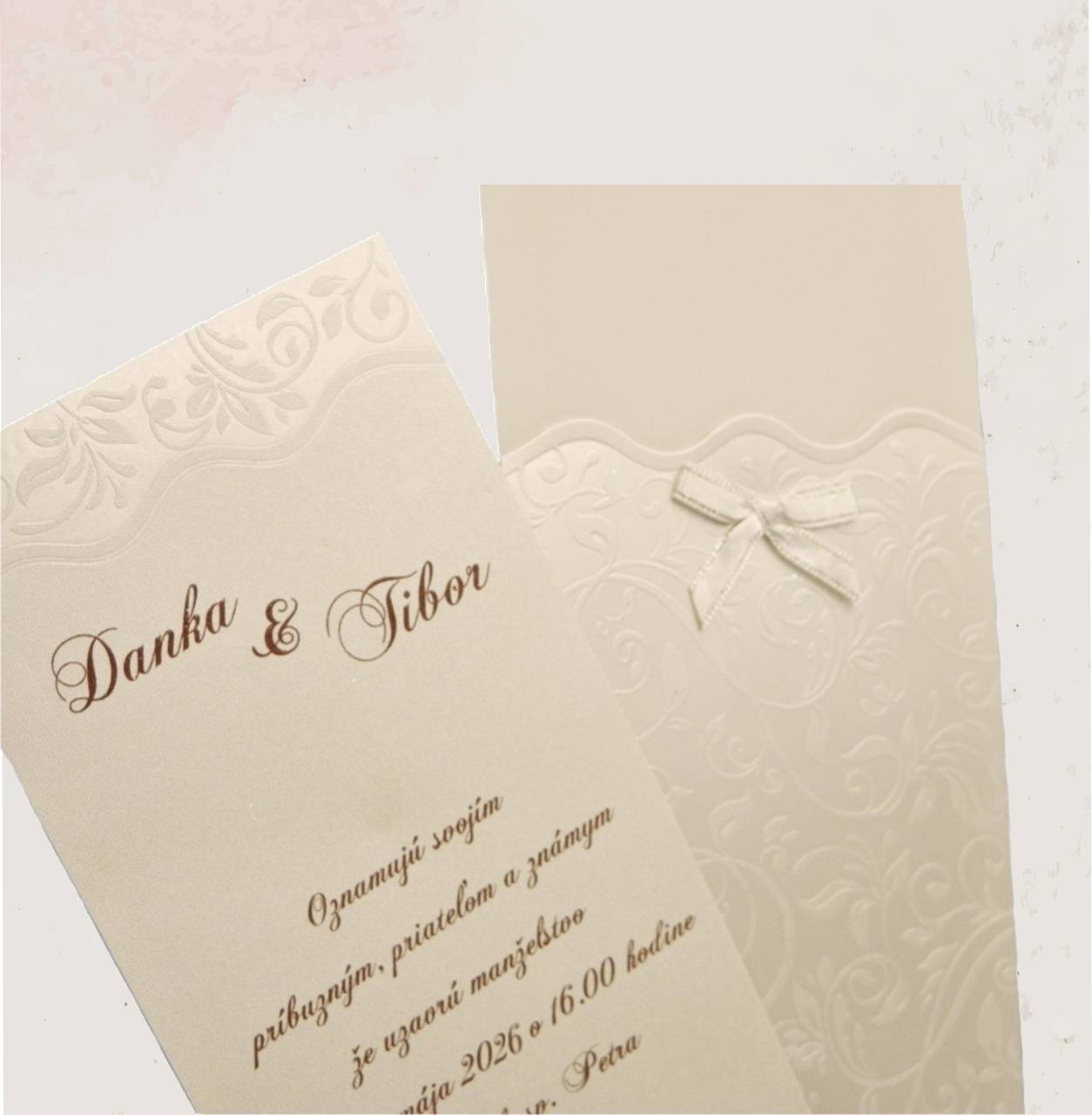 Romantické svadobné oznámenie C3015