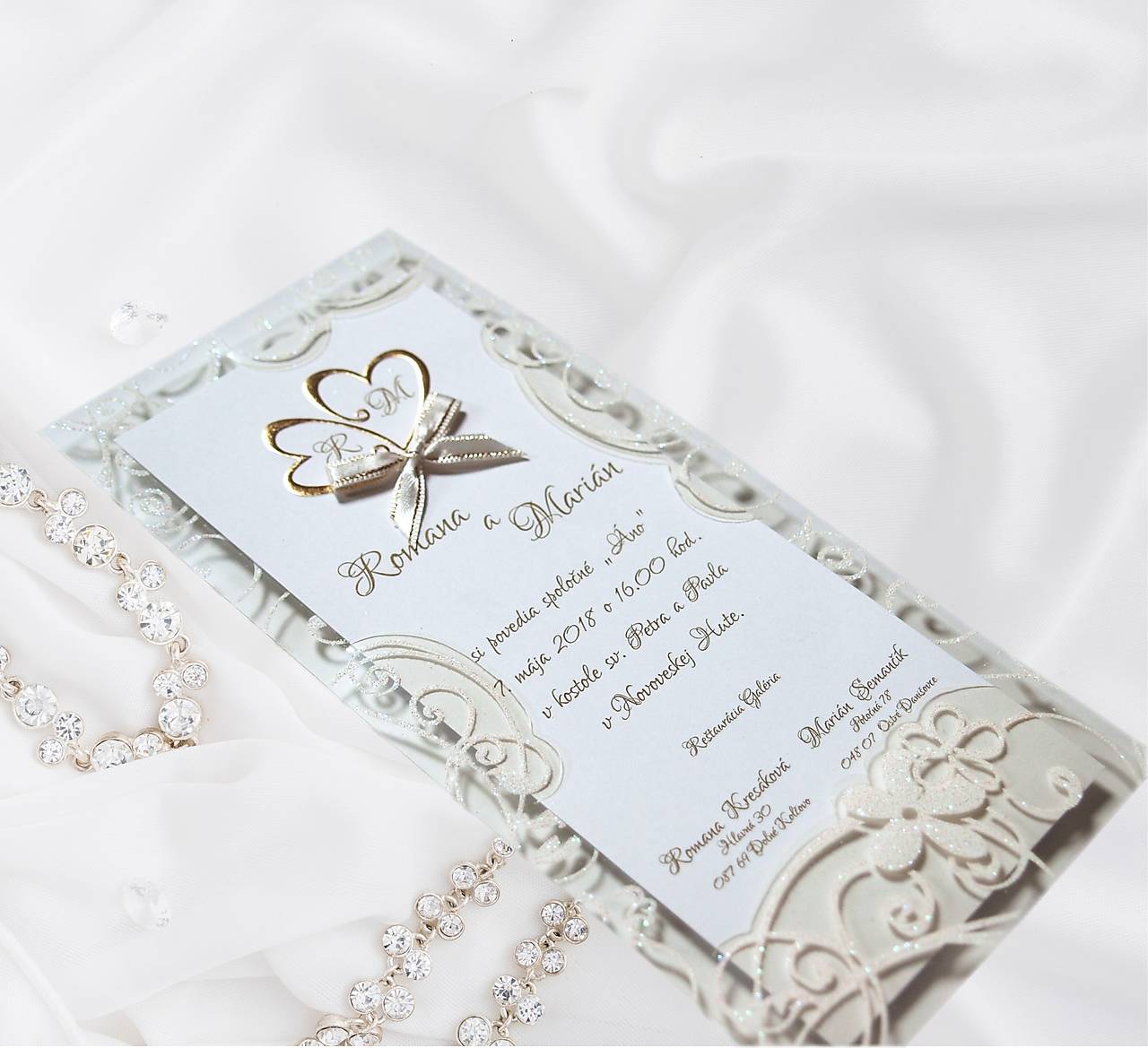 Romantické svadobné oznámenie C6012