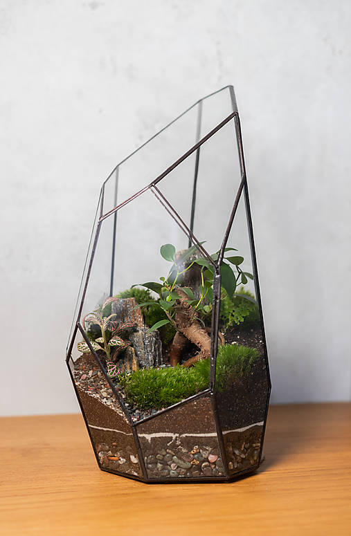 Dekorácie - Zatvorené rastlinné terárium "ŠPIC" (Meď/Bronz) - 17467692_