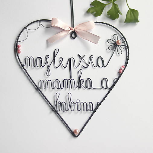 Dekorácie - srdiečko mamičke, maminke - veľké ♥ (Ružová) - 17470926_