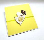 Papiernictvo - Pohľadnica s Anjelikom ...  aj ku krstu (žltý) - 17469658_
