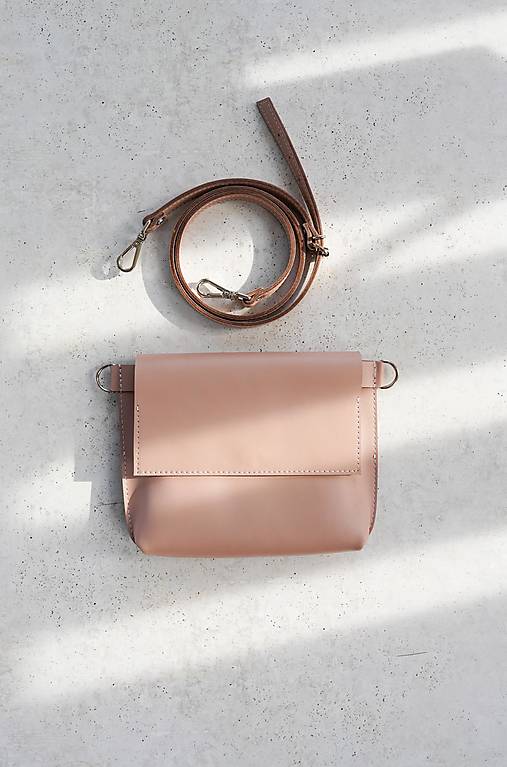 Kabelky - kožená ľadvinka - 17469265_