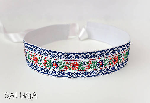 Opasky - Folklórny opasok - dámsky - folk - široký 5,5cm - 17468695_