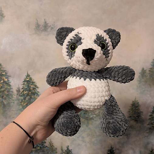 Hračky - Háčkovaná panda - 17470449_