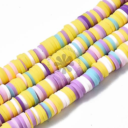 Korálky - (1250) Polymérový disk HEISHI KORÁLKA, 6 mm - 1 zväzok - 17472596_