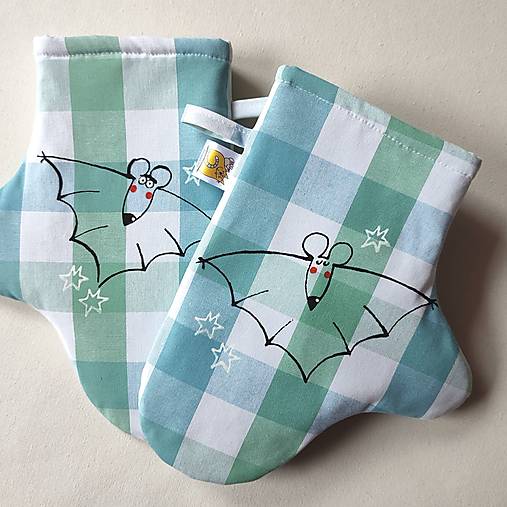 Úžitkový textil - NOČNÍ LETKA - chňapky - 17473150_