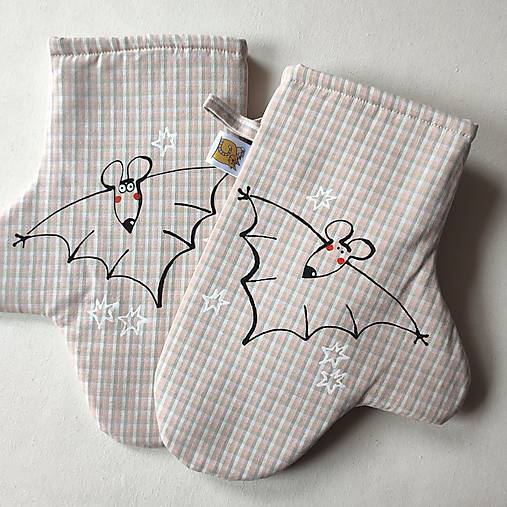 Úžitkový textil - NETOPÝŘI - chňapky - 17473151_