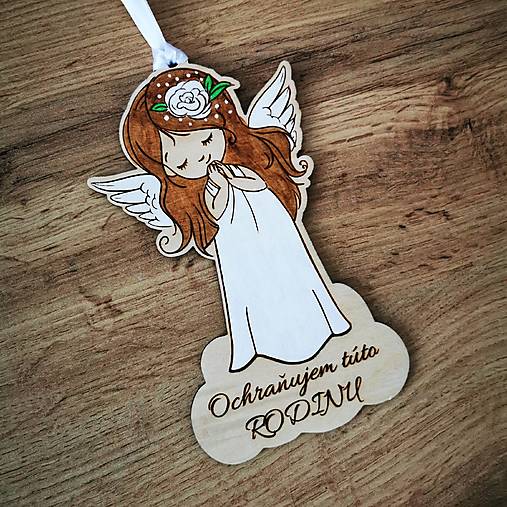 Dekorácie - Personalizovaný anjel na zavesenie - 17473169_