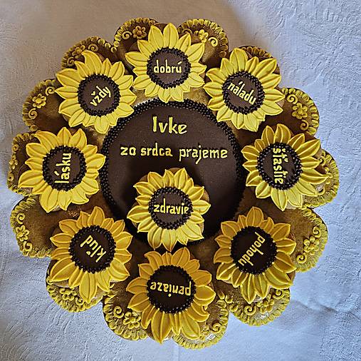 Dekorácie - Medovníková misa so slnečnicami - 17473426_