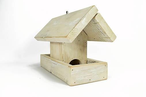 Pre zvieratá - Krmítko pre vtáky - staré drevo + 280g slnečnice - 17473965_