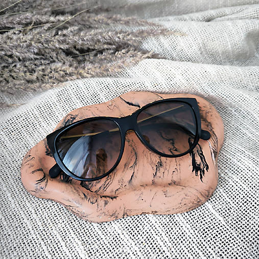 Nádoby - Dekoračný podnos Small Cloud – ručne vyrobený kúsok pre každý interiér (12 – Oranžový mramor) - 17475059_