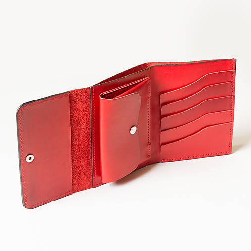 Peňaženky - Červené kožené peňaženky 3 modely  (Veľká peňaženka) - 17474249_