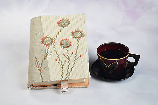 Papiernictvo - Obal na knihu "  ABSTRAKTNÉ KVIETKY   " - 17476701_