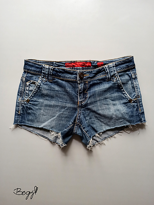 Nohavice - recy džínové kraťasy S.Oliver pas 83cm, boky 96cm - 17475656_