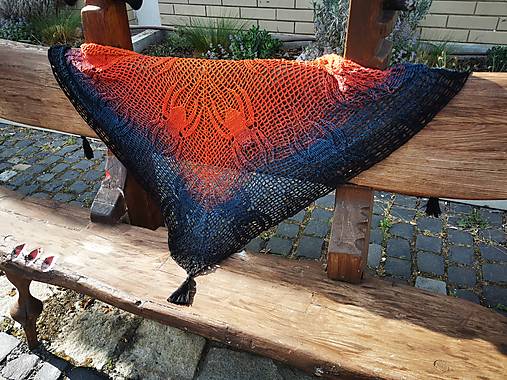 Šatky - Háčkovaná šatka pavúk - 17475202_