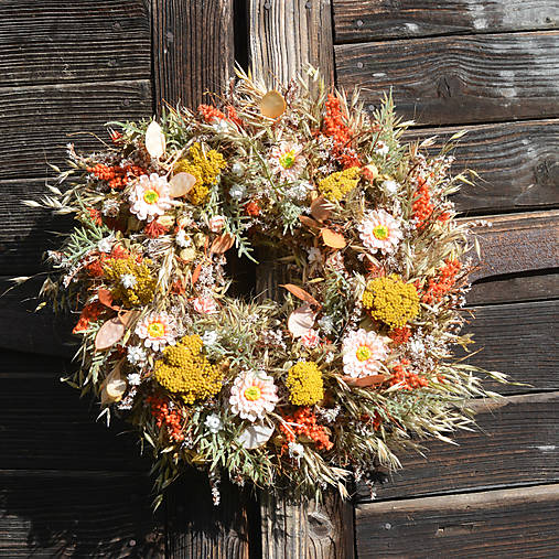 Dekorácie - Sušený venček - 17475770_