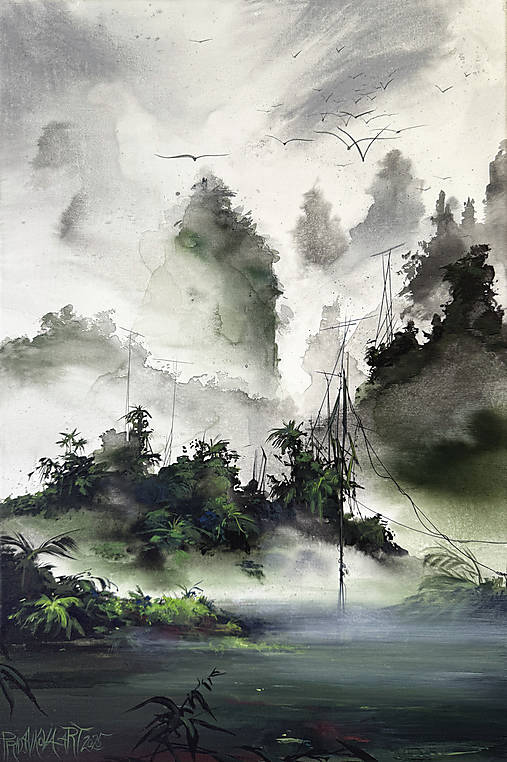 Obrazy - "Geosoma" MAĽBA 60cm x 40cm - 17475537_