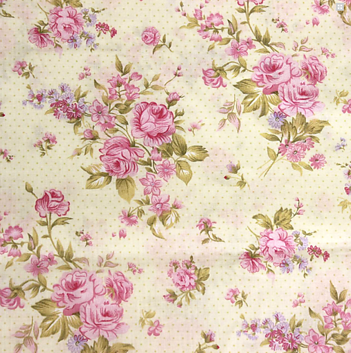 Textil - Ružičky na jemnej žltej - 17475215_