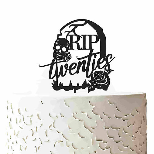 Dekorácie - Zápich na tortu - RIP twenties - 17476422_