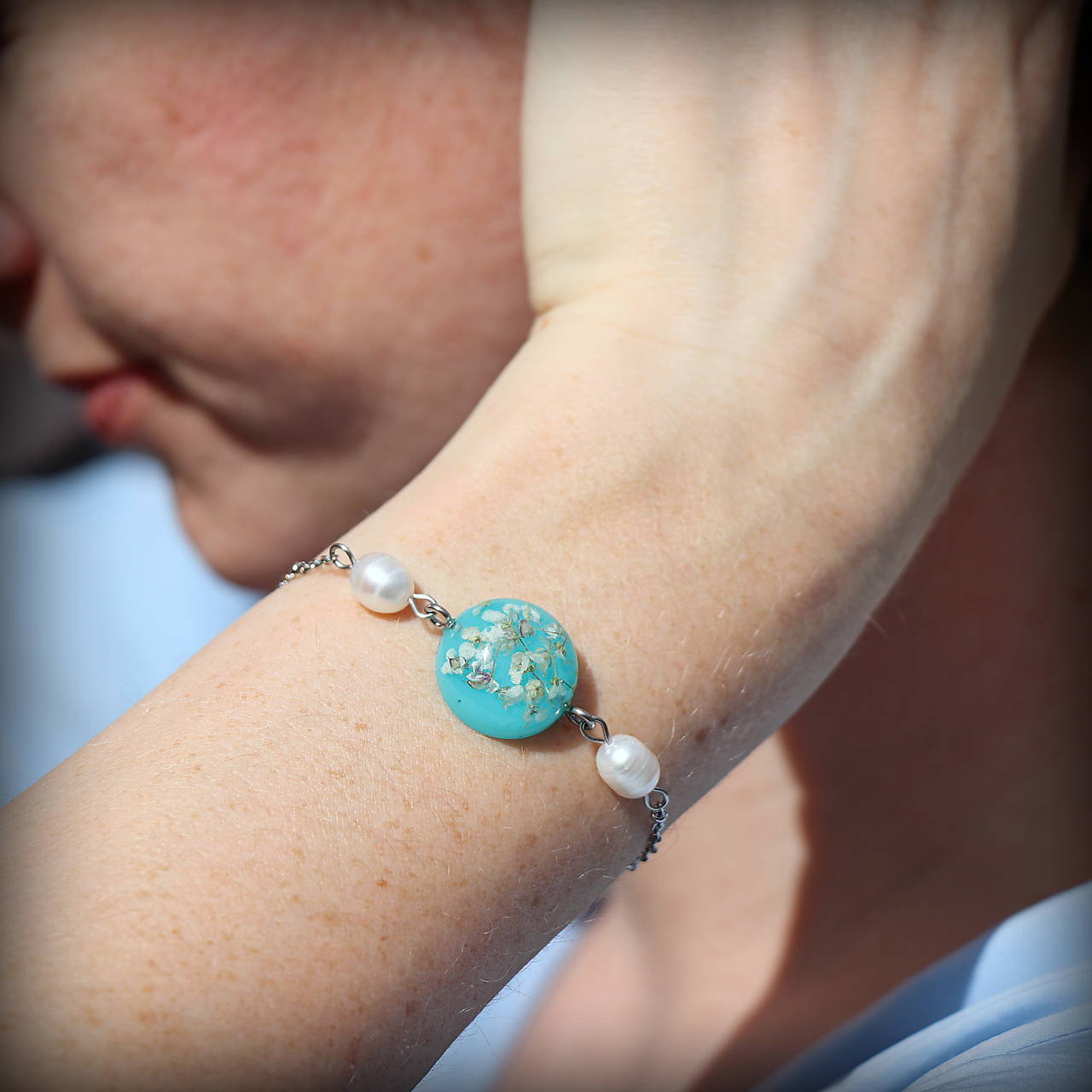 Náramok Lobulária s perlami