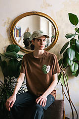 Topy, tričká, tielka - MONSTERA MOMENT upcyklované tričko - 17476999_