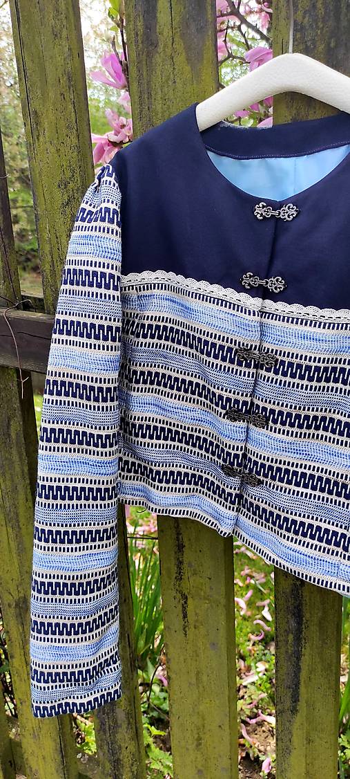 Bundy a kabáty - Oversized crop sako - 17479510_