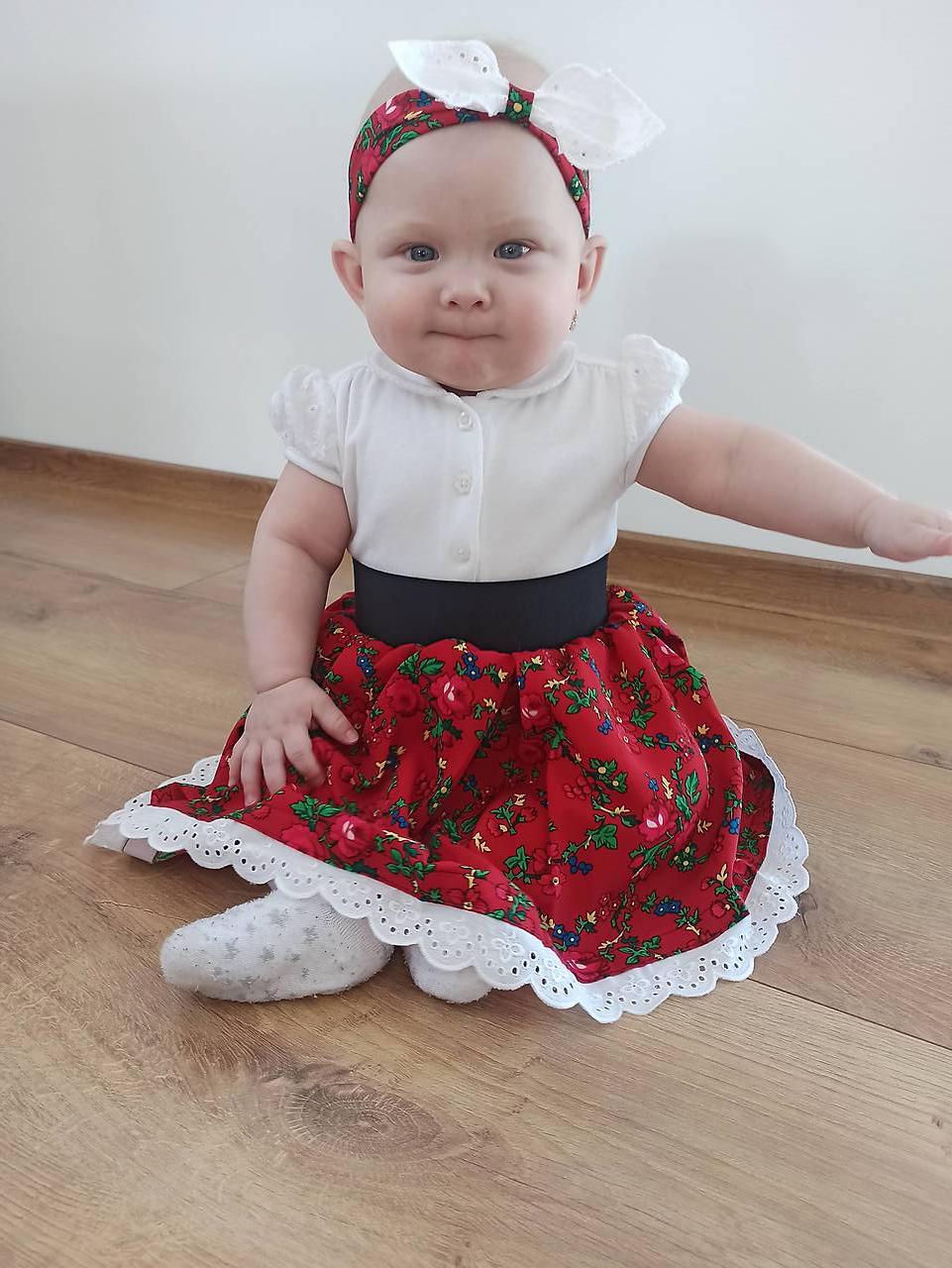 Folklórna sukňa ČERVENÁ