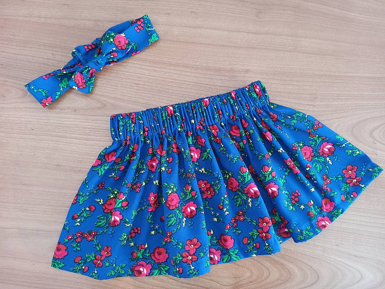 Folklórna sukňa MODRÁ