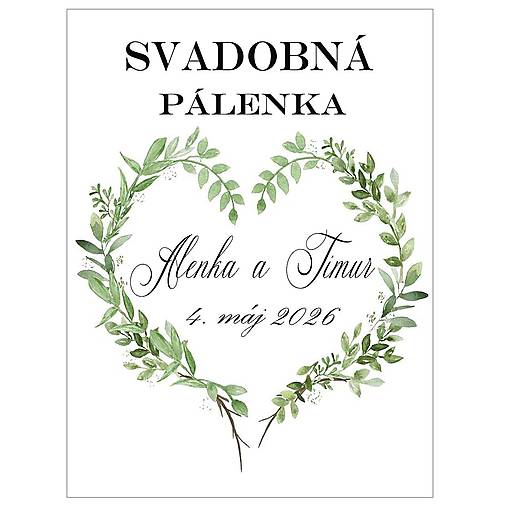 Etiketa na flaše 6 x4 / 7,5x10 cm