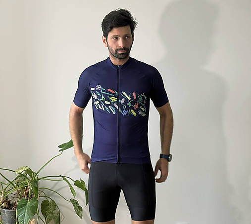 Pánske oblečenie - Cyklisticky dres "Cyklo súčiastky" - 17478777_