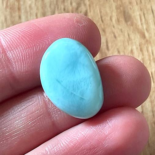 Minerály - Larimar kabošon mix tvarov / A-3057 (č.6) - 17481292_