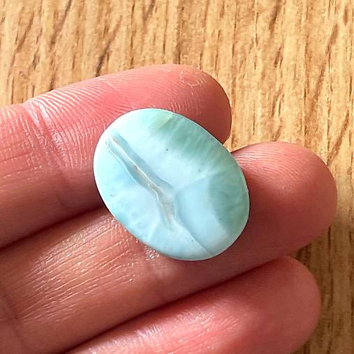 Minerály - Larimar kabošon ovál / A-3058 (č.1) - 17481325_