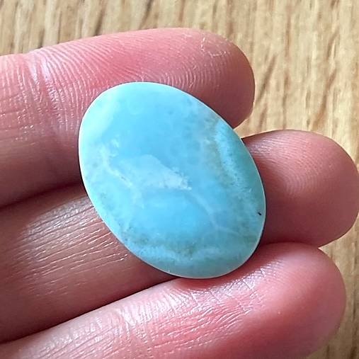 Minerály - Larimar kabošon ovál / A-3058 (č.4) - 17481361_