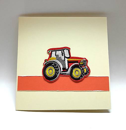 Papiernictvo - Blahoželanie k narodeninám pre deti .. aj ako obálka na peňažný darček (červený traktor) - 17481107_