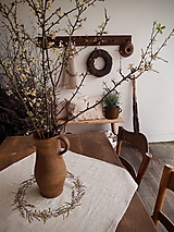 Úžitkový textil - Ľanový obrúsok veniec rozmarín - 17480493_