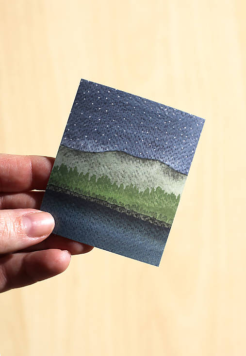 Samolepka - Krajinka - Noc pri jazere