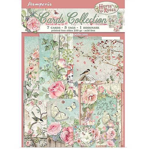 Papier - Kolekcia kariet Stamperia House of Roses - 17483937_